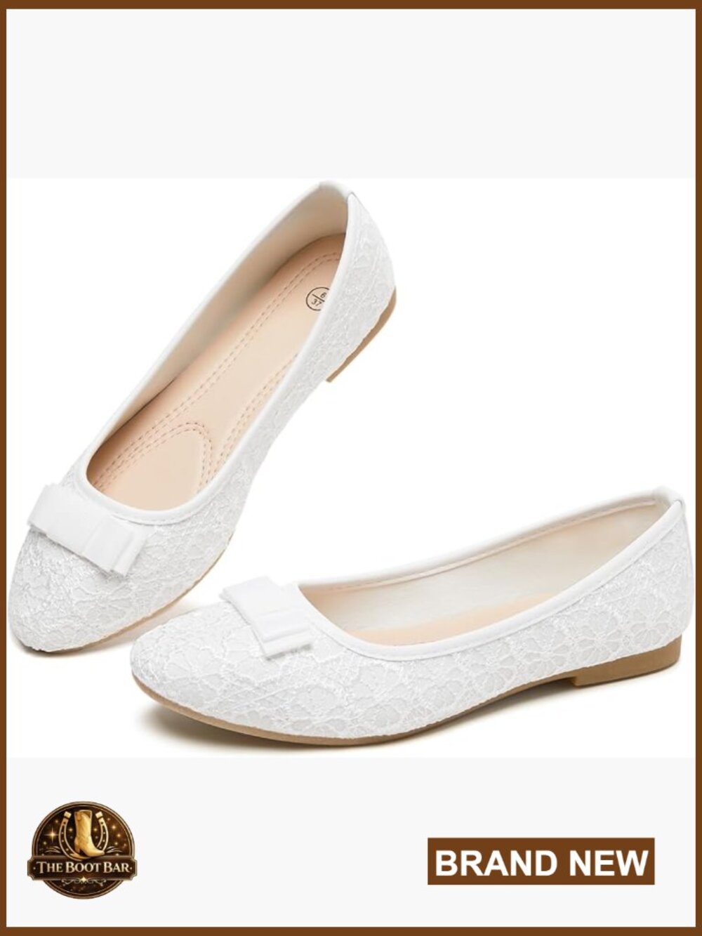 Lace Ballet Flats Slip-on Dressy Flat Wedding Office Shoes for Women